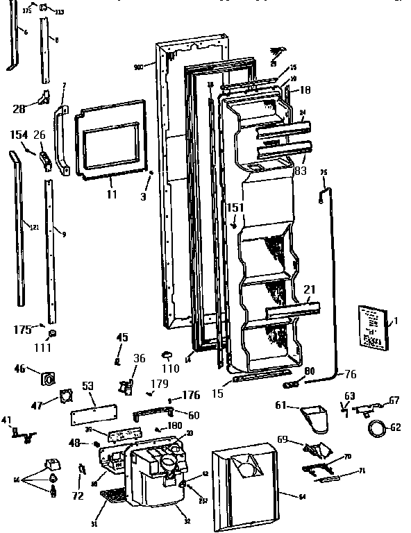 Freezer door