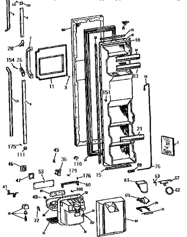 Freezer door