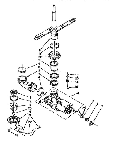 Pump and spray arm