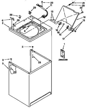 Top and cabinet