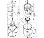 Kenmore 11091565110 agitator, basket and tub diagram