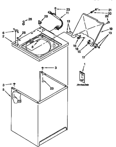 Top and cabinet