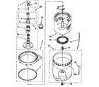 Kenmore 11092582120 agitator, basket and tub diagram