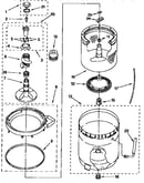 Agitator, basket and tub