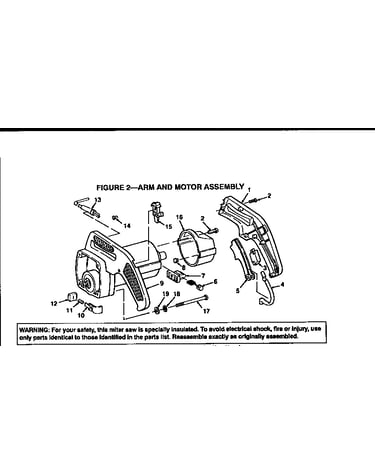 Arm and motor assembly