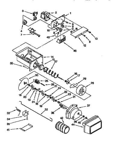 Motor and ice container