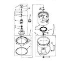 Kenmore 11092582800 agitator, basket and tub diagram