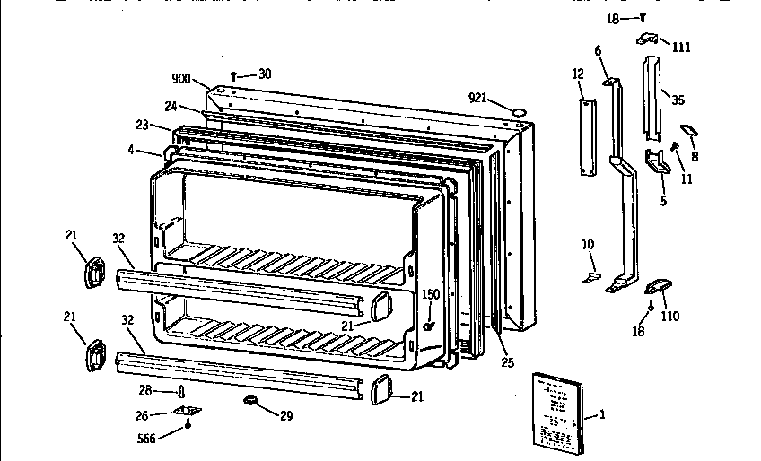Freezer door