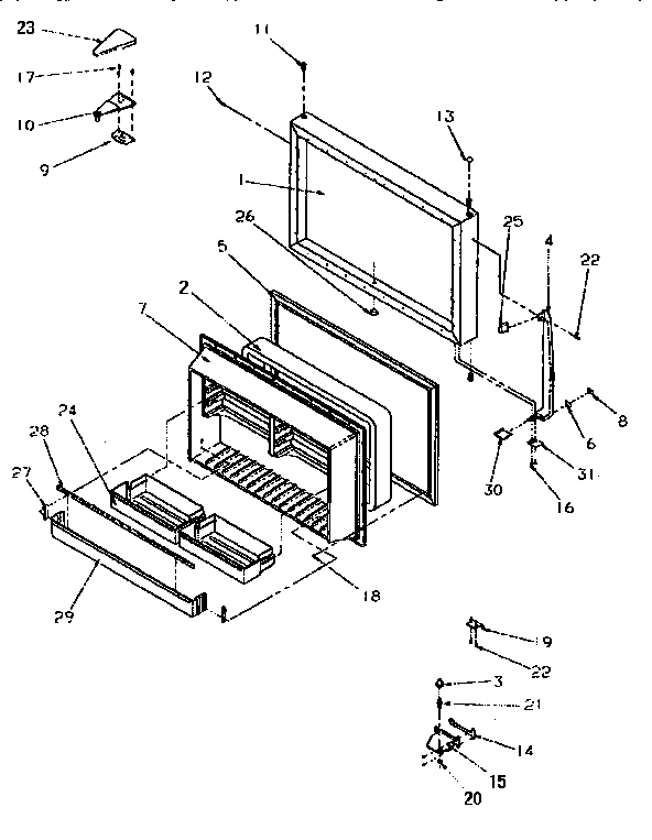 Freezer door