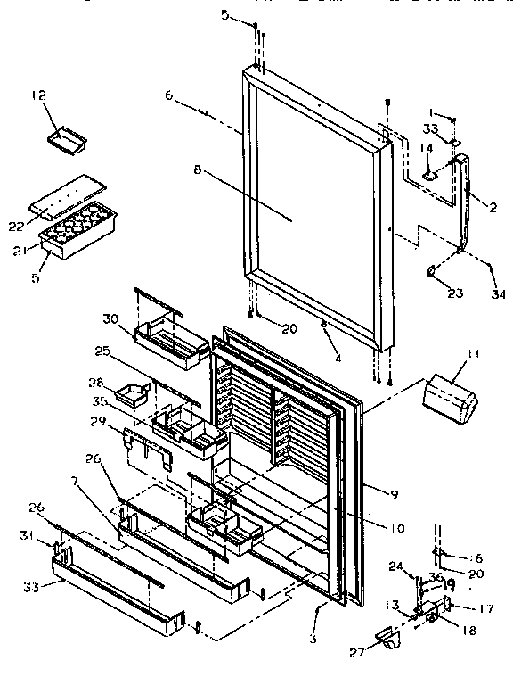 Refrigerator door