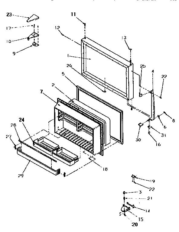Freezer door