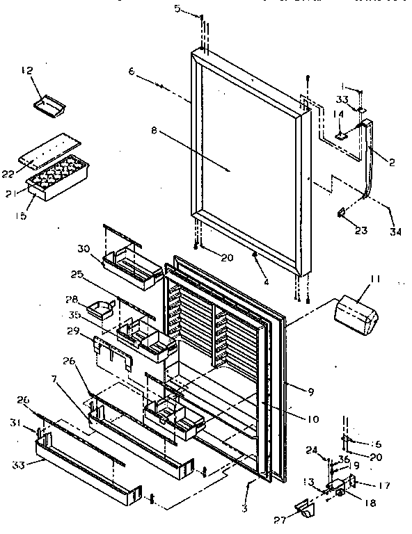 Refrigerator door
