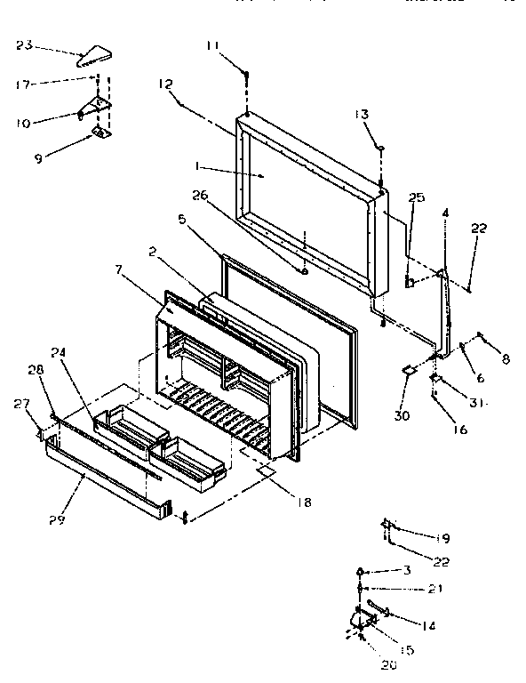 Freezer door