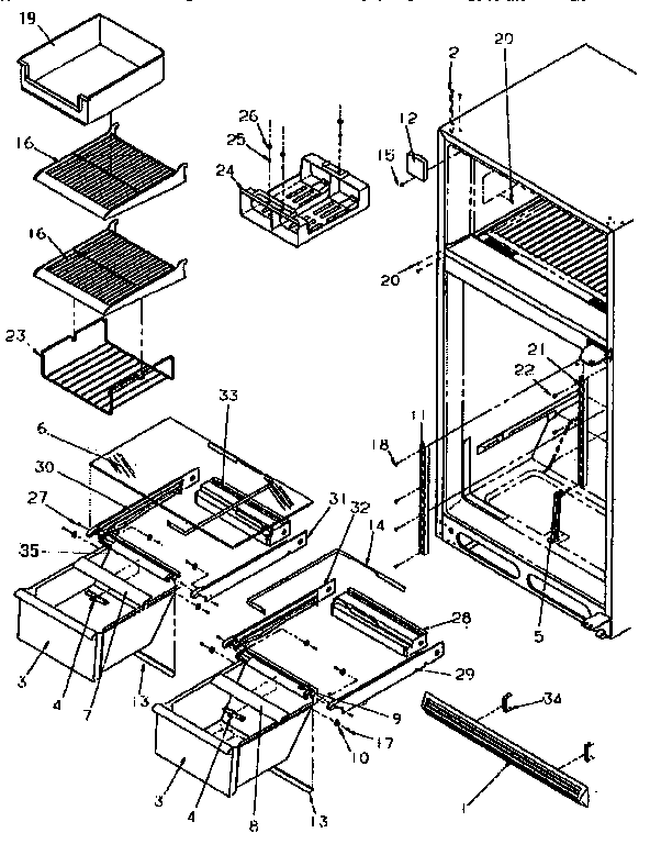 Cabinet shelving