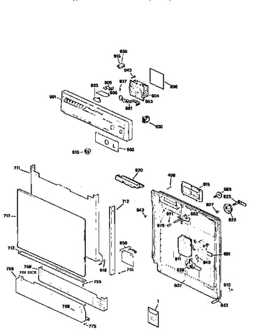 Escutcheon and door assembly