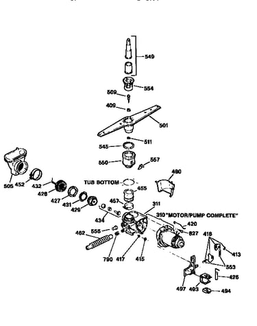 Motor pump mechanism