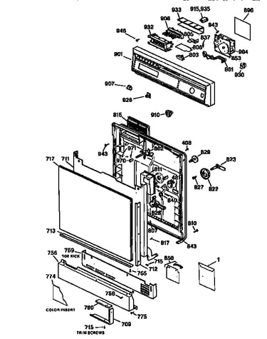Escutcheon and door assembly