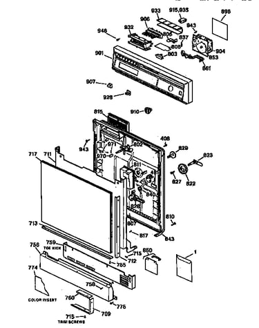 Escutcheon and door assembly