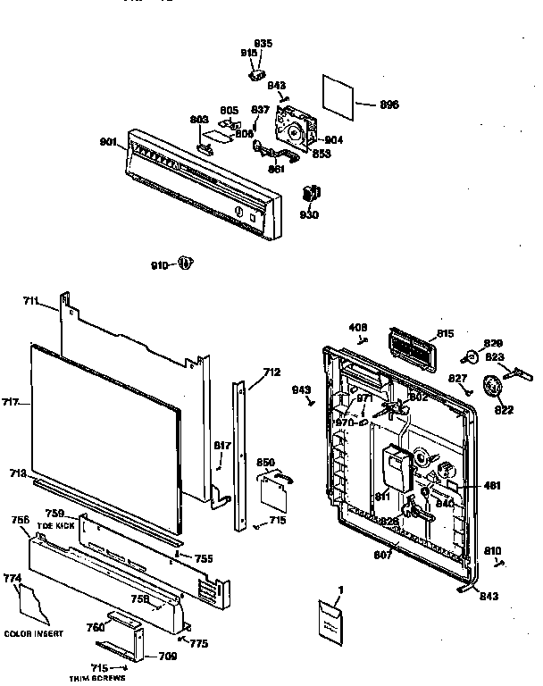 Escutcheon and door assembly