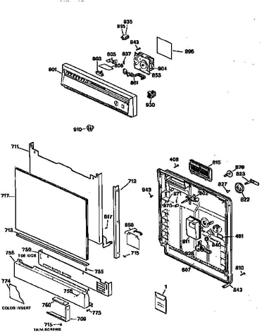 Escutcheon and door assembly