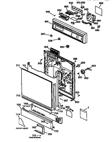 Escutcheon and door assembly