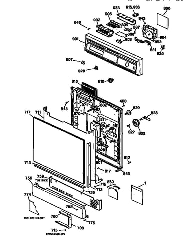 Escutcheon and door assembly