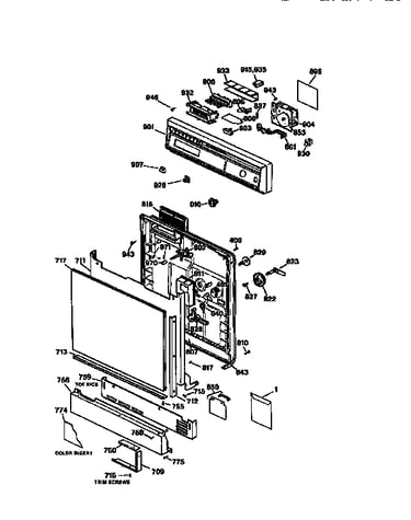 Escutcheon&door assembly