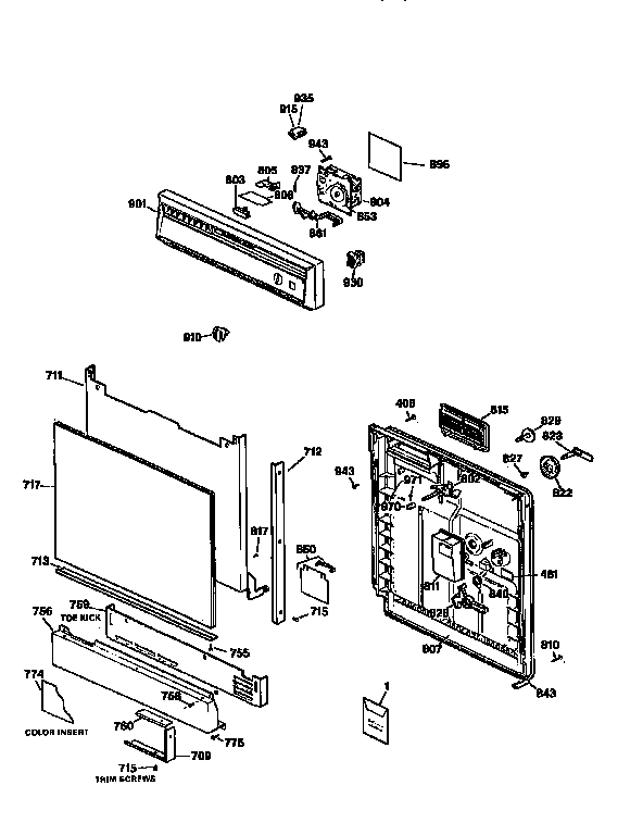 Escutcheon and door assembly