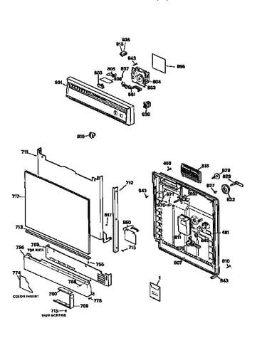 Escutcheon and door assembly