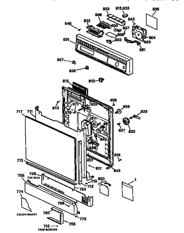 Escutcheon&door assembly