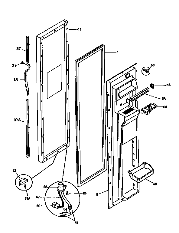 Freezer door