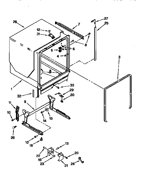 Tub and frame