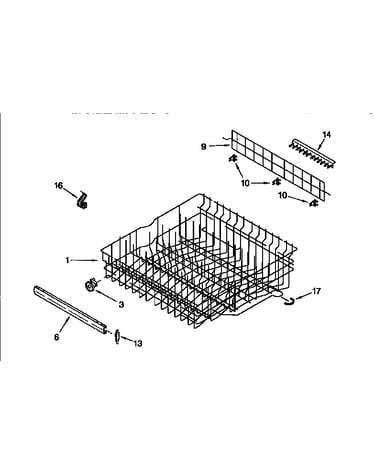 Upper rack and track