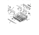 KitchenAid KUDV24SEWH0 upper rack and track diagram