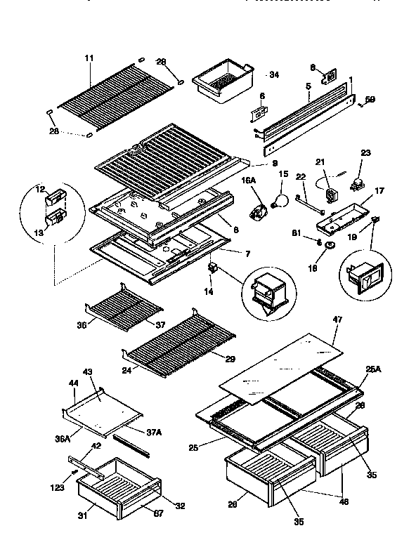 SHELVES AND ACCESSORIES