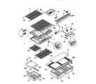 Kenmore 2539368781 shelves and accessories diagram