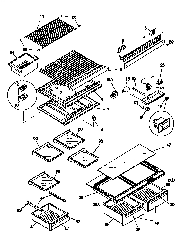 Shelves and accessories
