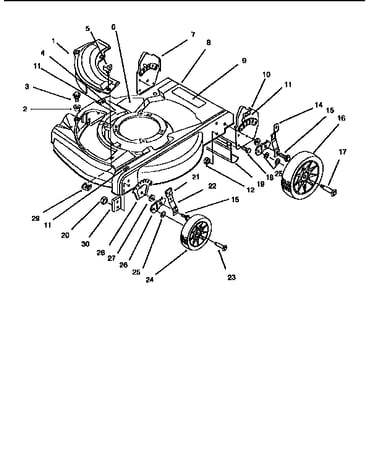 Deck & wheel assy (hand push)