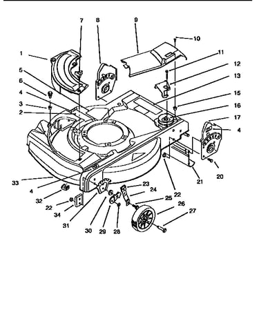 Deck&wheel assy (self propelled)