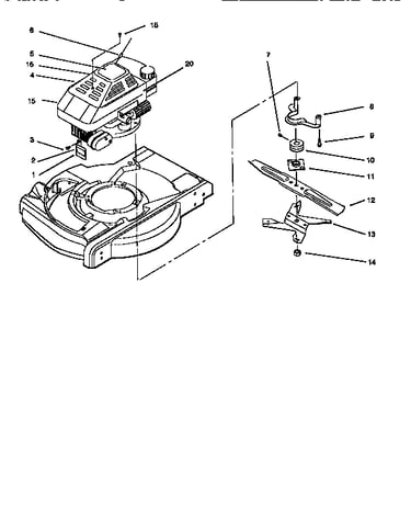 Fuel tank and blade assembly
