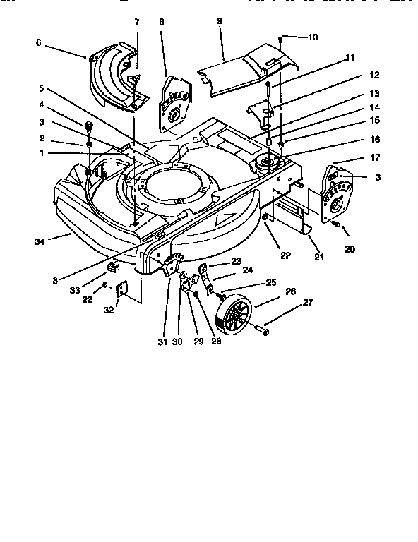 Deck&wheel assy(self propelled)