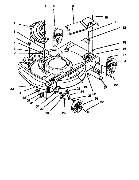 Deck and wheel assembly