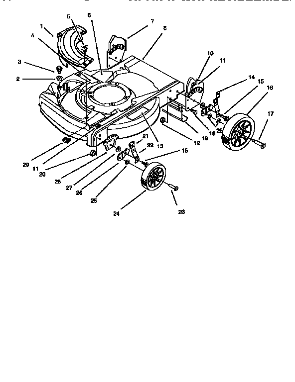 DECK AND WHEEL ASSEMBLY