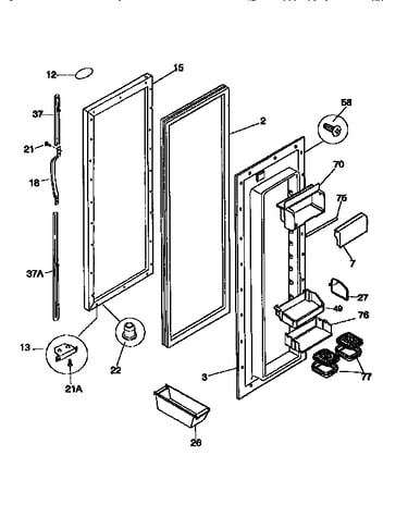 Refrigerator door