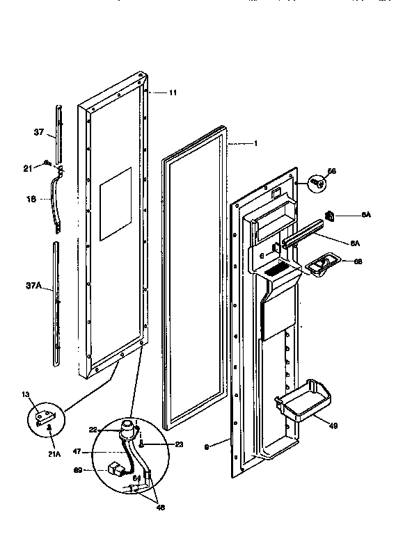 Freezer door