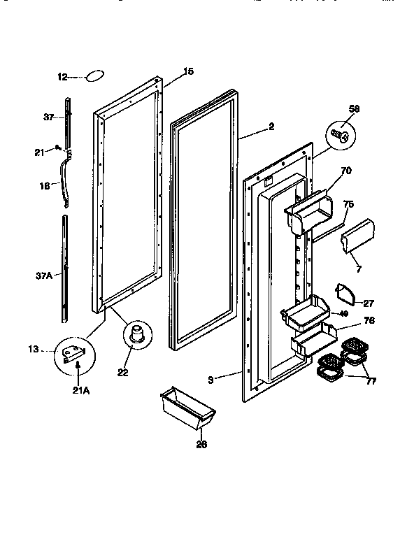 Refrigerator door