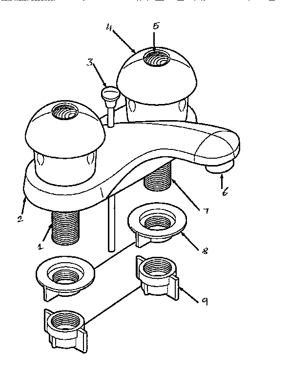 Disc lavatory faucet