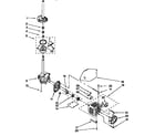 Kenmore 11026809690 gearcase, motor and pump diagram