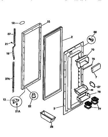 Refrigerator door