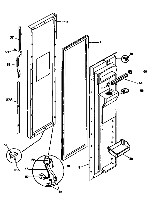 Freezer door